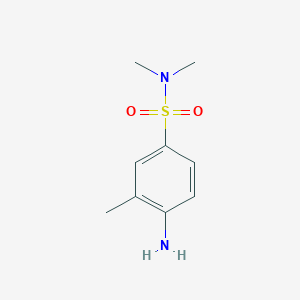 molecular formula C9H14N2O2S B13938804 4-Amino-n,n,3-trimethylbenzenesulfonamide CAS No. 57946-91-5