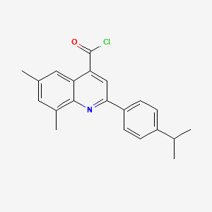 molecular formula C21H20ClNO B1393883 2-(4-异丙基苯基)-6,8-二甲基喹啉-4-酰氯 CAS No. 1160262-70-3