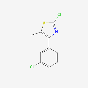 molecular formula C10H7Cl2NS B13938836 2-Chloro-4-(3-chlorophenyl)-5-methylthiazole 