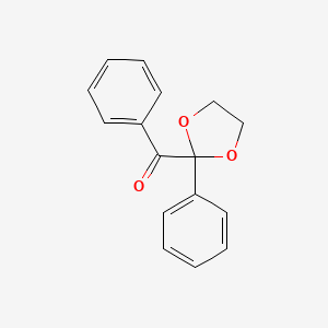 molecular formula C16H14O3 B13938837 Phenyl(2-phenyl-1,3-dioxolan-2-yl)methanone CAS No. 6252-00-2