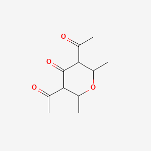 3,5-Diacetyl-2,6-dimethyloxan-4-one