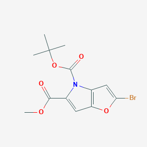 4-tert-butoxycarbonyl-2-bromo-4H-furo[3,2-b]pyrrole-5-carboxylic acid methyl ester