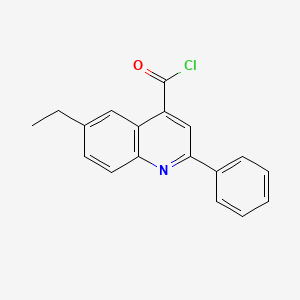 molecular formula C18H14ClNO B1393888 6-乙基-2-苯基喹啉-4-甲酰氯 CAS No. 1160261-02-8