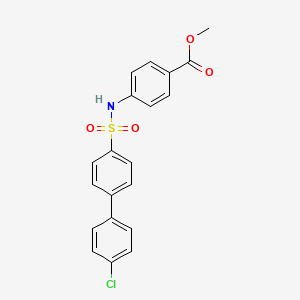 molecular formula C20H16ClNO4S B1393890 Methyl 4-((4'-chloro-[1,1'-biphenyl])-4-sulfonamido)benzoate CAS No. 1182284-29-2