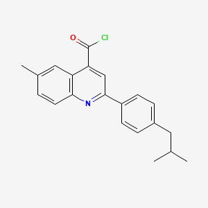 molecular formula C21H20ClNO B1393891 2-(4-Isobutylphenyl)-6-methylquinoline-4-carbonyl chloride CAS No. 1160253-59-7