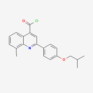 molecular formula C21H20ClNO2 B1393892 2-(4-异丁氧基苯基)-8-甲基喹啉-4-羰基氯 CAS No. 1160254-61-4