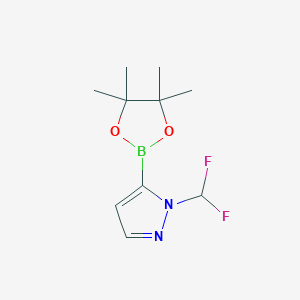 molecular formula C10H15BF2N2O2 B13938947 1-(Difluoromethyl)-5-(4,4,5,5-tetramethyl-1,3,2-dioxaborolan-2-yl)-1H-pyrazole 