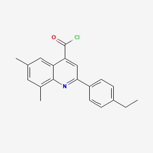 molecular formula C20H18ClNO B1393895 2-(4-Ethylphenyl)-6,8-dimethylquinoline-4-carbonyl chloride CAS No. 1160254-99-8