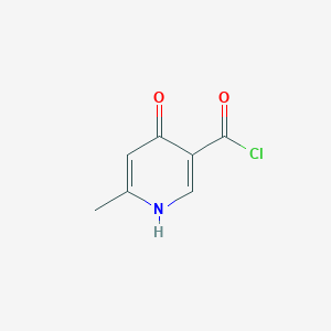 molecular formula C7H6ClNO2 B13938989 3-Pyridinecarbonyl chloride, 4-hydroxy-6-methyl- CAS No. 57658-62-5