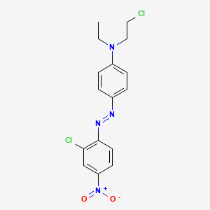 molecular formula C16H16Cl2N4O2 B13939003 Benzenamine, N-(2-chloroethyl)-4-[(2-chloro-4-nitrophenyl)azo]-N-ethyl- CAS No. 61813-43-2