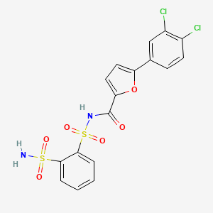 molecular formula C17H12Cl2N2O6S2 B13939019 5-(3,4-Dichlorophenyl)-n-(2-sulfamoylphenyl)sulfonyl-furan-2-carboxamide 