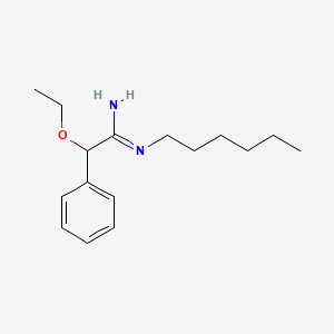 2-Ethoxy-N-hexyl-2-phenylacetamidine