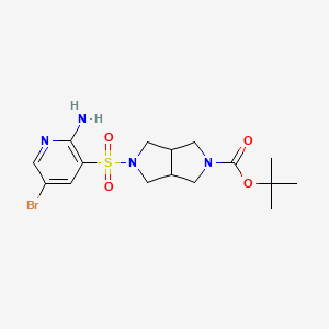 tert-butyl 5-(2-amino-5-bromopyridine-3-ylsulfonyl)hexahydropyrrolo[3,4-c]pyrrole-2(1H)-carboxylate