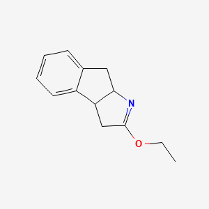 molecular formula C13H15NO B13939049 2-Ethoxy-3,3a,8,8a-tetrahydroindeno[2,1-b]pyrrole CAS No. 61929-22-4