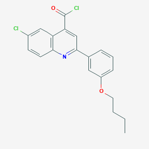 B1393905 2-(3-Butoxyphenyl)-6-chloroquinoline-4-carbonyl chloride CAS No. 1160263-44-4