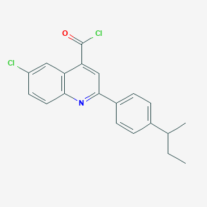 molecular formula C20H17Cl2NO B1393906 2-(4-仲丁基苯基)-6-氯喹啉-4-甲酰氯 CAS No. 1160263-23-9
