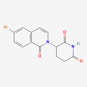 molecular formula C14H11BrN2O3 B13939060 3-(6-Bromo-1-oxoisoquinolin-2(1H)-yl)piperidine-2,6-dione 