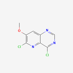 molecular formula C8H5Cl2N3O B13939068 4,6-Dichloro-7-methoxypyrido[3,2-D]pyrimidine 