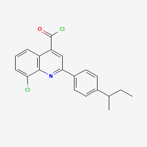 molecular formula C20H17Cl2NO B1393907 2-(4-叔丁基苯基)-8-氯喹啉-4-羰基氯化物 CAS No. 1160256-20-1
