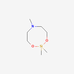 molecular formula C7H17NO2Si B13939097 1,3-Dioxa-6-aza-2-silacyclooctane, 2,2,6-trimethyl- CAS No. 20546-50-3