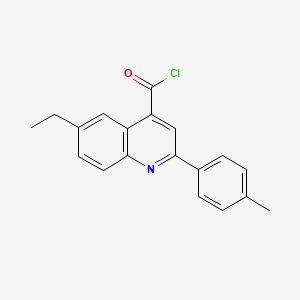 molecular formula C19H16ClNO B1393910 6-乙基-2-(4-甲基苯基)喹啉-4-羰基氯化物 CAS No. 1160260-89-8