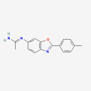 molecular formula C16H15N3O B13939167 n-[2-(4-Methylphenyl)benzoxazol-6-yl]acetamidine 