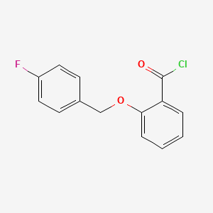 molecular formula C14H10ClFO2 B1393917 2-[(4-氟苄基)氧基]苯甲酰氯 CAS No. 926025-98-1