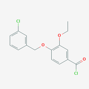 molecular formula C16H14Cl2O3 B1393918 4-[(3-氯苄基)氧基]-3-乙氧基苯甲酰氯 CAS No. 1160251-21-7