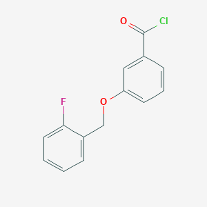 molecular formula C14H10ClFO2 B1393919 3-[(2-氟苯甲基)氧基]苯甲酰氯 CAS No. 1160259-94-8