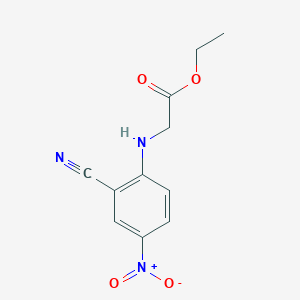 molecular formula C11H11N3O4 B1393922 N-(2-氰基-4-硝基苯基)甘氨酸乙酯 CAS No. 1158272-89-9