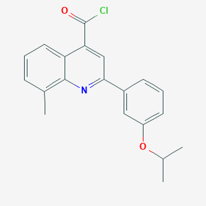 molecular formula C20H18ClNO2 B1393923 2-(3-异丙氧基苯基)-8-甲基喹啉-4-羰基氯化物 CAS No. 1160254-65-8