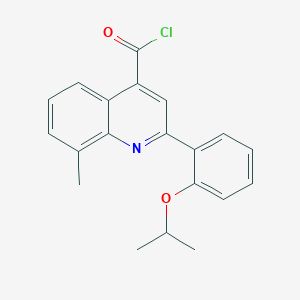 molecular formula C20H18ClNO2 B1393925 2-(2-异丙氧基苯基)-8-甲基喹啉-4-羰基氯 CAS No. 1160254-73-8