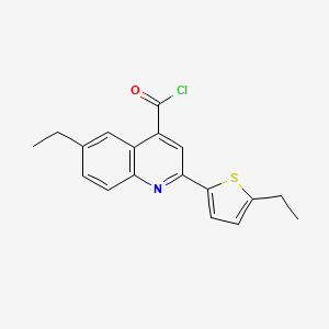 molecular formula C18H16ClNOS B1393926 6-乙基-2-(5-乙基-2-噻吩基)喹啉-4-甲酰氯 CAS No. 1160257-18-0