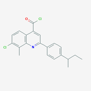 molecular formula C21H19Cl2NO B1393927 2-(4-Sec-butylphenyl)-7-chloro-8-methylquinoline-4-carbonyl chloride CAS No. 1160256-23-4