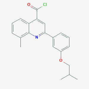 molecular formula C21H20ClNO2 B1393933 2-(3-异丁氧基苯基)-8-甲基喹啉-4-甲酰氯 CAS No. 1160254-69-2