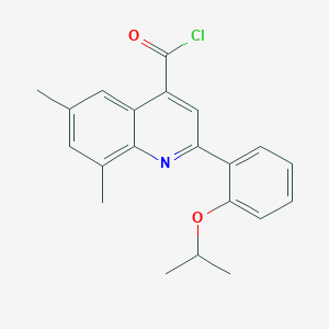 molecular formula C21H20ClNO2 B1393934 2-(2-Isopropoxyphenyl)-6,8-dimethylquinoline-4-carbonyl chloride CAS No. 1160263-01-3