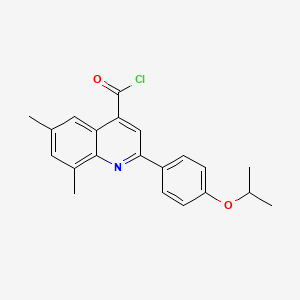 molecular formula C21H20ClNO2 B1393935 2-(4-Isopropoxyphenyl)-6,8-dimethylquinoline-4-carbonyl chloride CAS No. 1160262-92-9