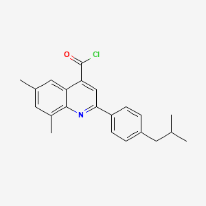 molecular formula C22H22ClNO B1393937 2-(4-异丁基苯基)-6,8-二甲基喹啉-4-甲酰氯 CAS No. 1160262-72-5