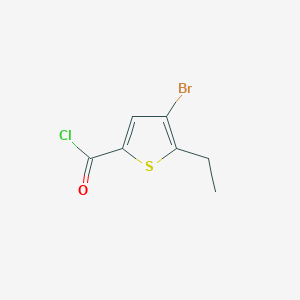 molecular formula C7H6BrClOS B1393939 4-溴-5-乙硫代吩-2-甲酰氯 CAS No. 1160249-05-7