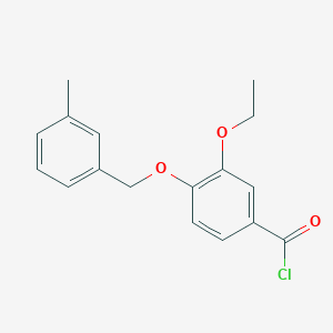molecular formula C17H17ClO3 B1393941 3-Ethoxy-4-[(3-methylbenzyl)oxy]benzoyl chloride CAS No. 1160251-19-3