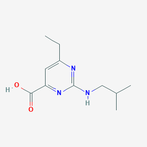 molecular formula C11H17N3O2 B13939462 6-Ethyl-2-(isobutylamino)pyrimidine-4-carboxylic acid 