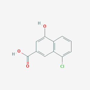 molecular formula C11H7ClO3 B13939471 8-Chloro-4-hydroxy-2-naphthoic acid 