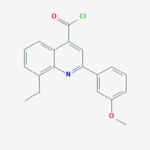 molecular formula C19H16ClNO2 B1393949 8-乙基-2-(3-甲氧基苯基)喹啉-4-甲酰氯 CAS No. 1160261-24-4