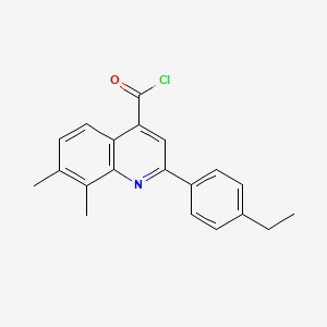 B1393950 2-(4-Ethylphenyl)-7,8-dimethylquinoline-4-carbonyl chloride CAS No. 1160261-28-8