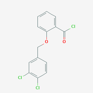 molecular formula C14H9Cl3O2 B1393951 2-[(3,4-二氯苄基)氧基]苯甲酰氯 CAS No. 1160251-25-1