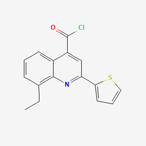 molecular formula C16H12ClNOS B1393952 8-Ethyl-2-(2-thienyl)quinoline-4-carbonyl chloride CAS No. 1160261-11-9