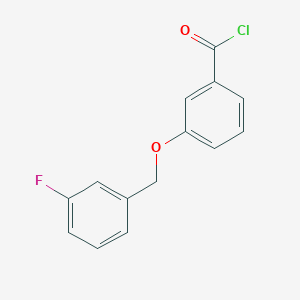 molecular formula C14H10ClFO2 B1393954 3-[(3-氟苄基)氧基]苯甲酰氯 CAS No. 1160259-96-0