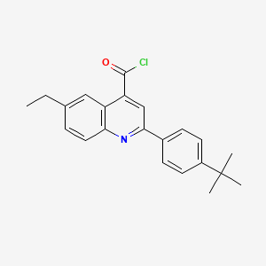 molecular formula C22H22ClNO B1393955 2-(4-叔丁基苯基)-6-乙基喹啉-4-羰基氯 CAS No. 1160260-95-6