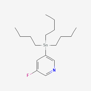 molecular formula C17H30FNSn B1393960 3-氟-5-(三丁基锡基)吡啶 CAS No. 871942-19-7