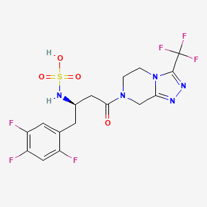 molecular formula C16H15F6N5O4S B1393961 西他列汀 N-硫酸盐 CAS No. 940002-57-3
